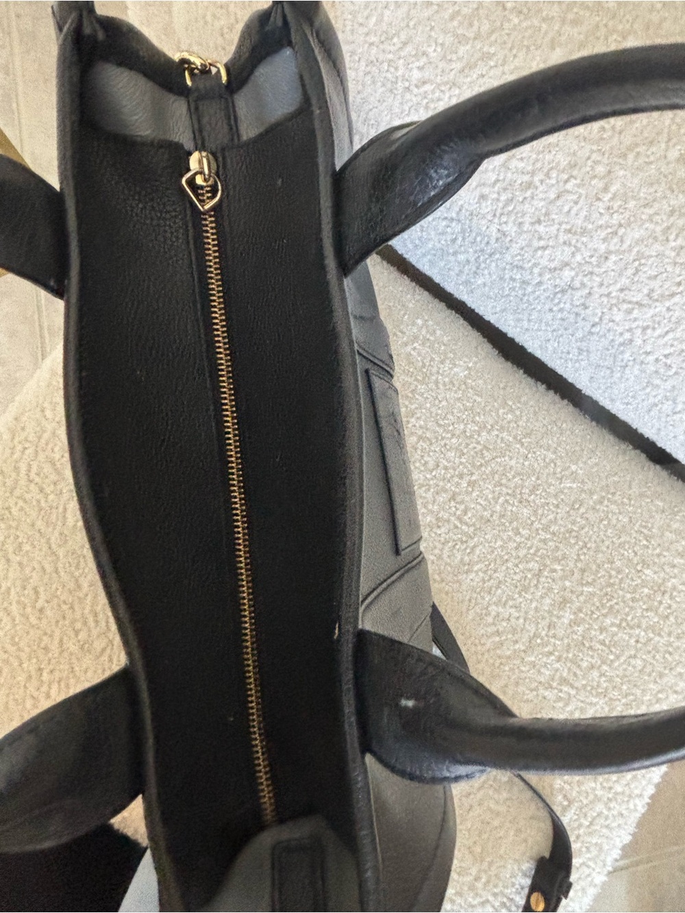 Marc Jacobs Black Pebbled Leather 'The Tote Bag' Satchel Size medium. - Picture 5 of 6